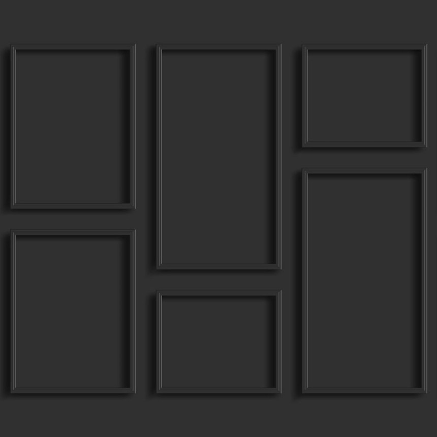 Vlies Fototapete 3d schwarze Wandverkleidung 158940, 300x300cm, Black & White, Esta