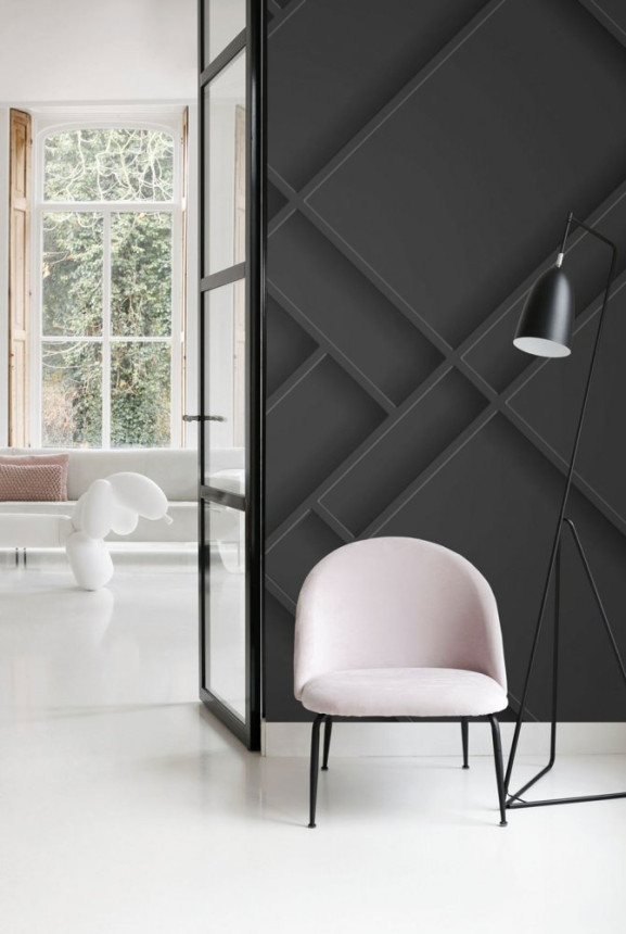 Vlies Fototapete 3d Schwarzplatte 158937, 200x300cm, Black & White, Esta