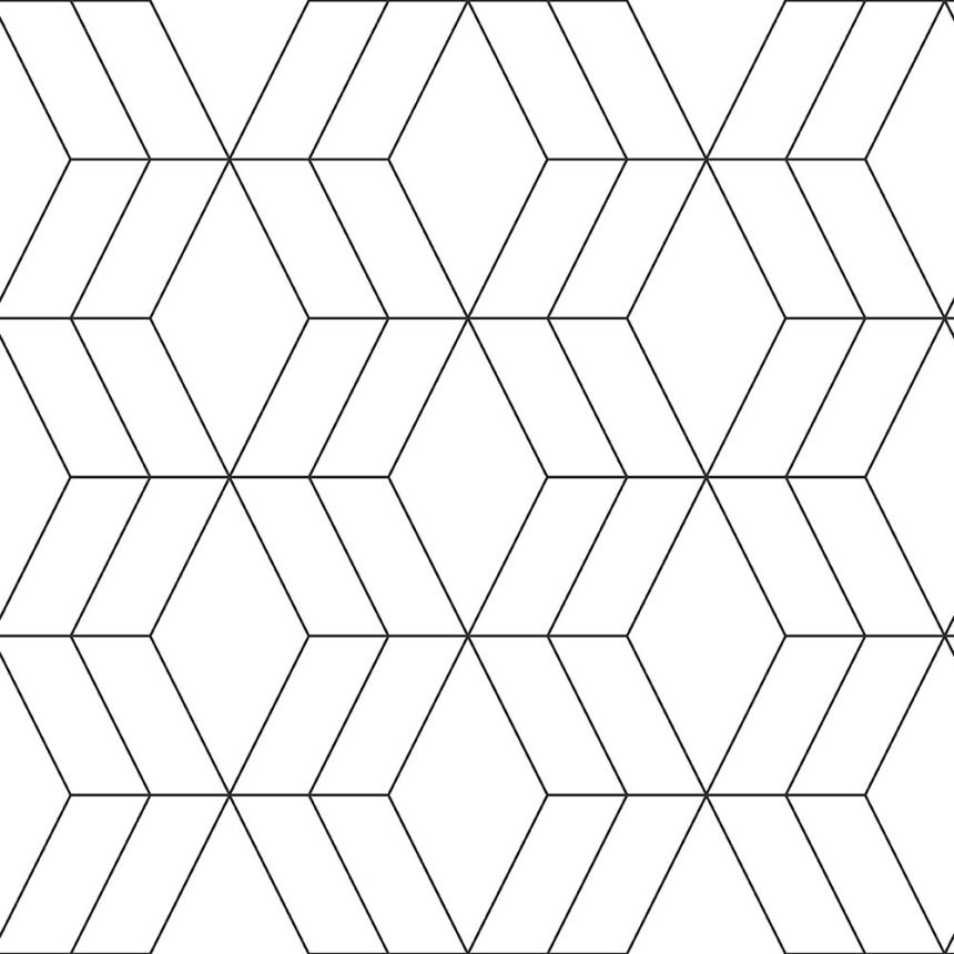 Schwarze und weiße geometrische Vliestapete 139149, Black & White, Esta