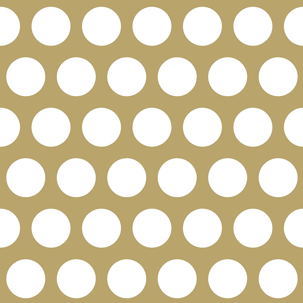 Goldene Vliestapete mit weißen Tupfen 139116, Black & White, Esta