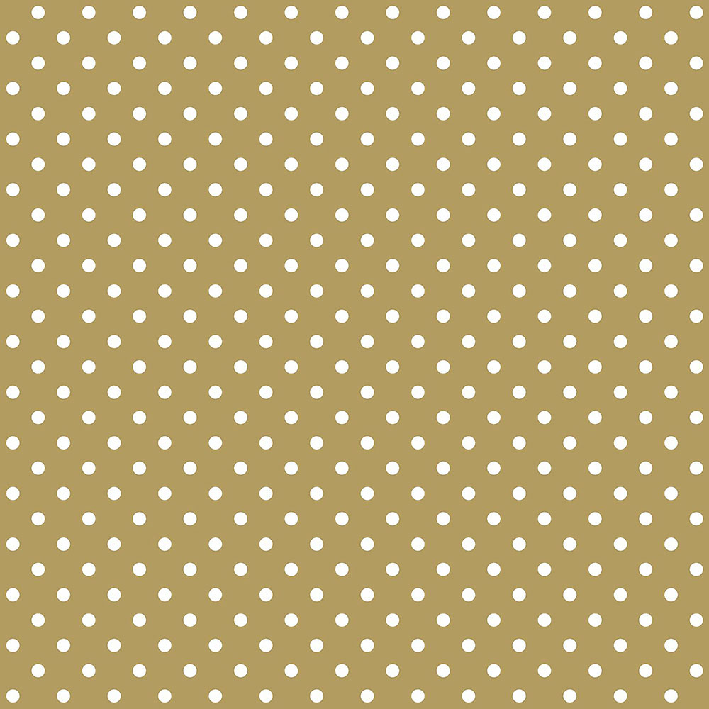 Goldene Vliestapete mit weißen Tupfen 139114, Black & White, Esta