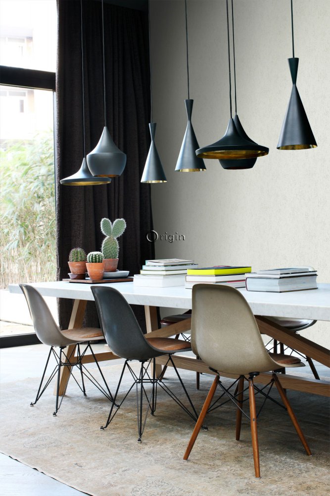 Silberne Vliestapete, Vintage Metalldesign 347611, Matières - Metal, Origin