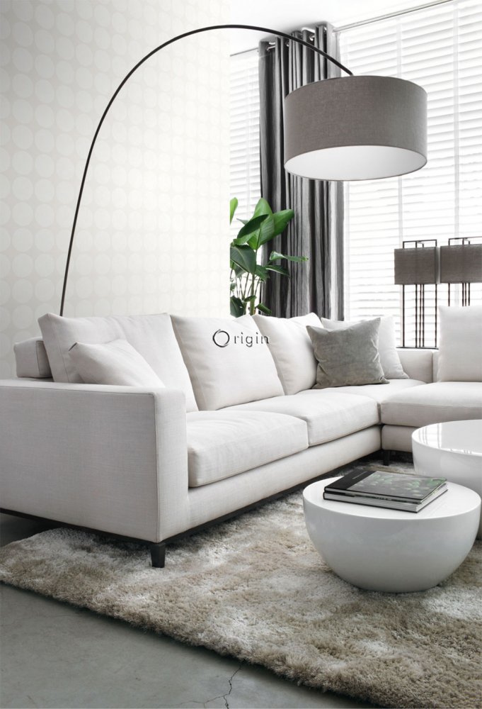 Vliestapete, matte Punkte auf metallischem Hintergrund 347606, Matières - Metal, Origin