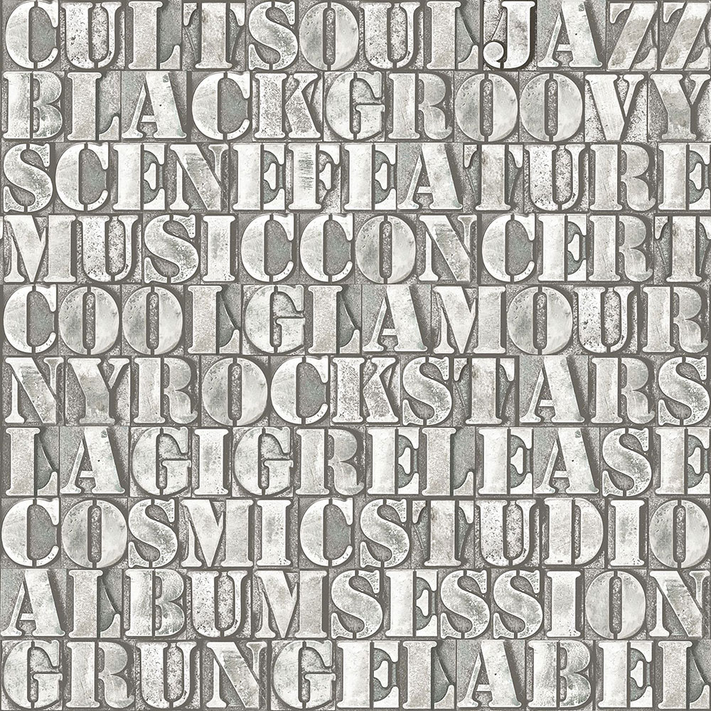 Blaugrüne Metallic-Vliestapete, Nachahmung von Metallplatten mit Aufschriften 347593, Matières - Metal, Origin