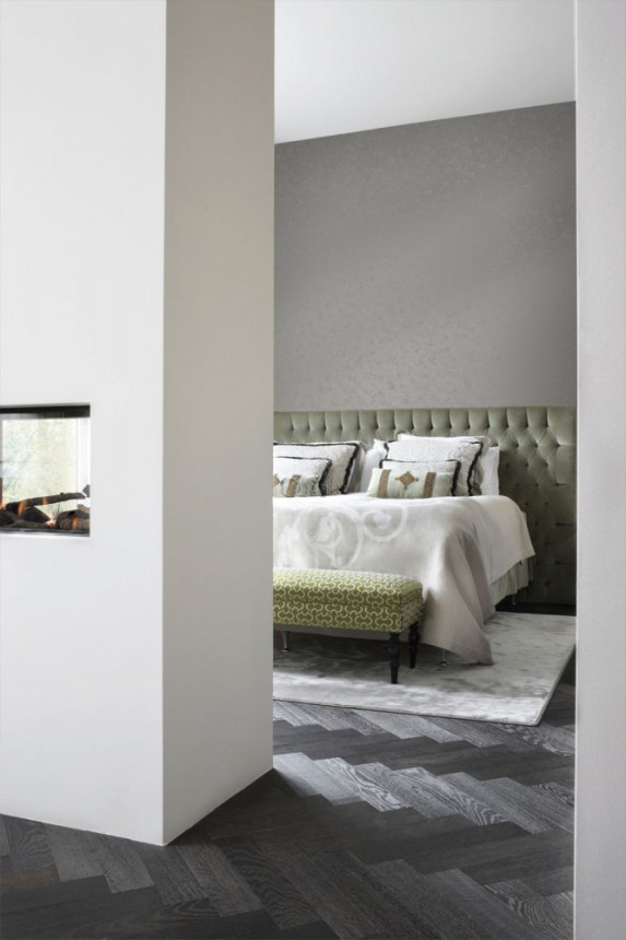 Braune Vliestapete mit feinem Metallic-Glanz 345945, Matières - Metal, Origin