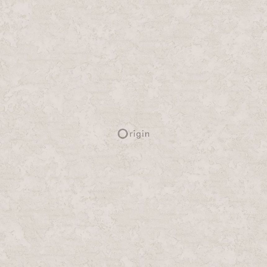 Grau-beige Vliestapete mit feinem Metallic-Glanz 345942, Matières - Metal, Origin