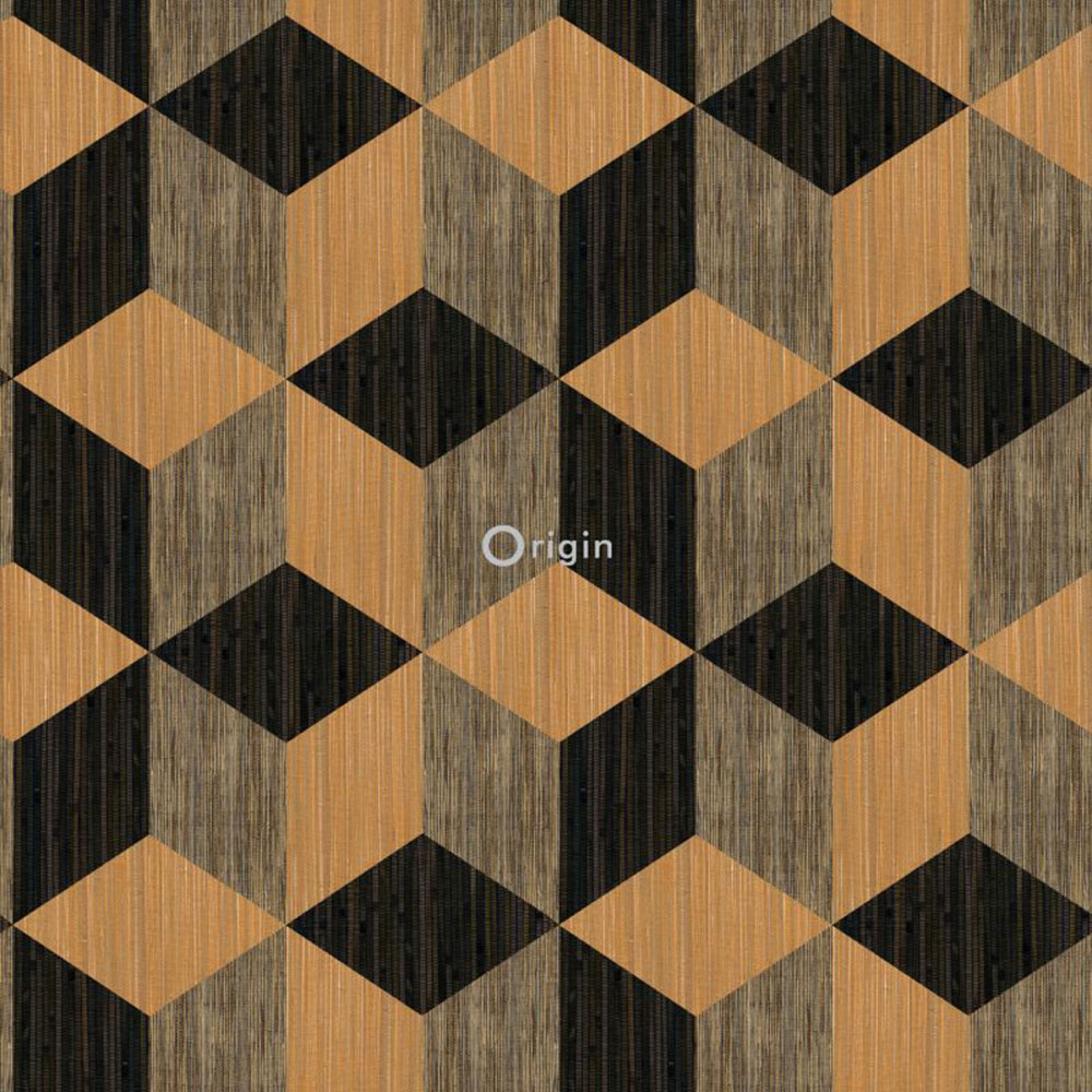 Geometrische Vliestapete, Matteimitat 357215, Matières - Wood, Origin