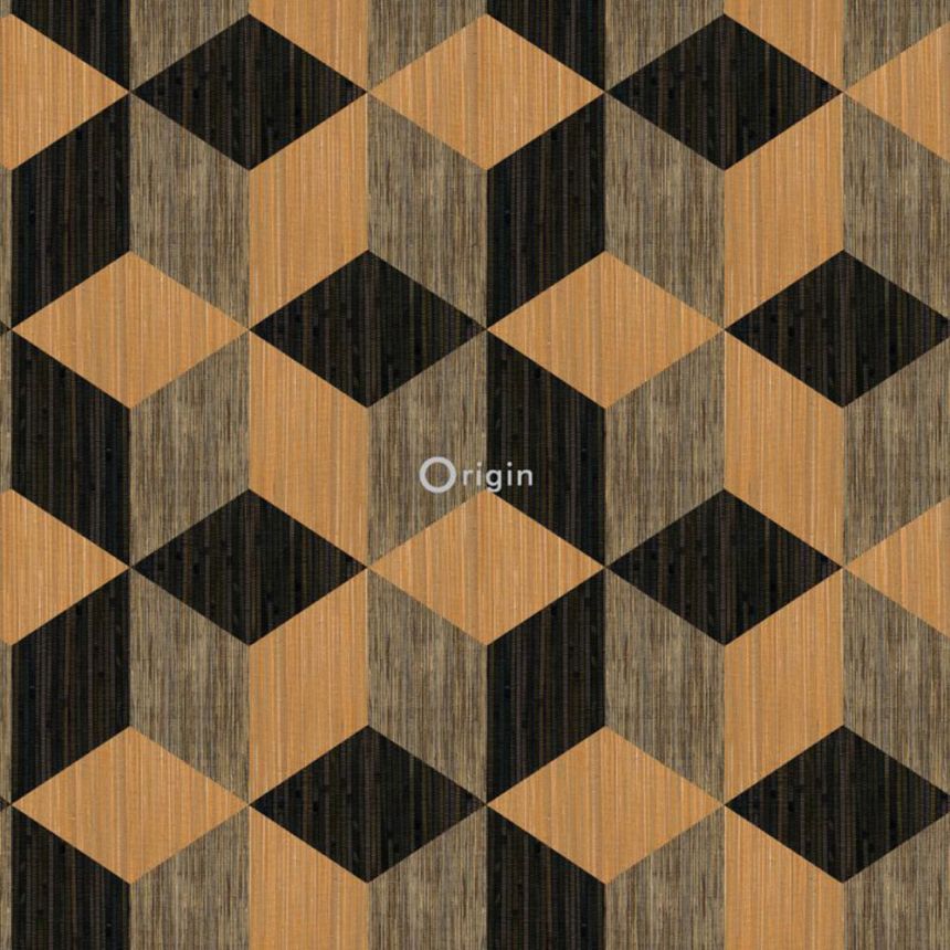 Geometrische Vliestapete, Matteimitat 357215, Matières - Wood, Origin