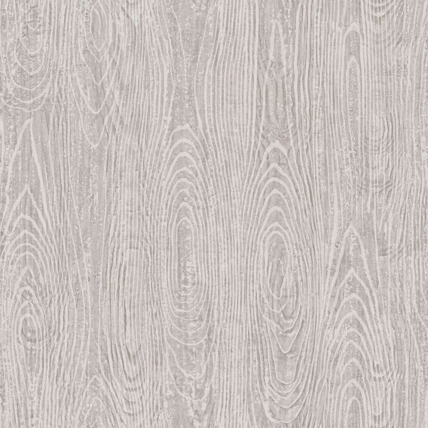 Metallic-Tapete in silber-graubeiger Holzoptik, 347555, Matières - Wood, Origin
