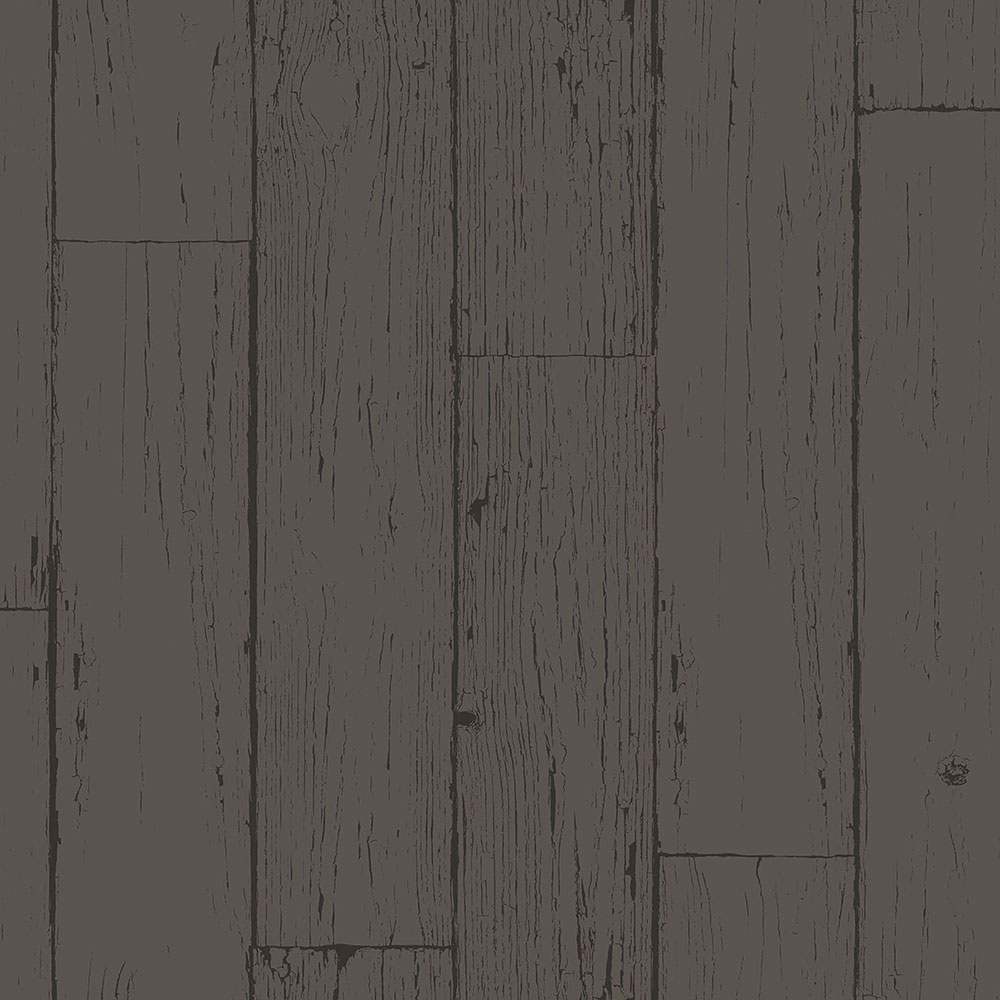 Metallic-Tapete in schwarz-silberner Holzoptik, Dielen, 347552, Matières - Wood, Origin