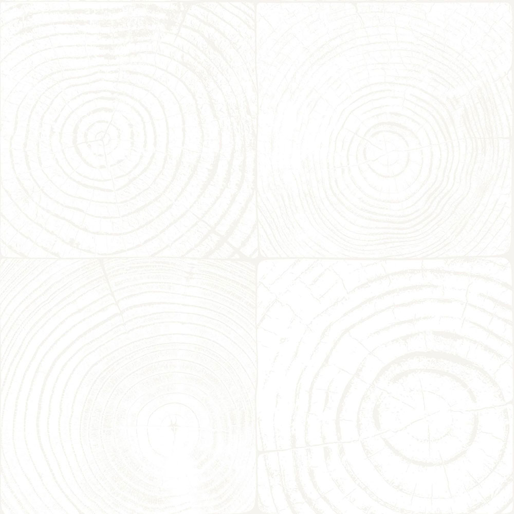 Tapete in weißer Holzoptik mit Jahresringen, 347543, Matières - Wood, Origin