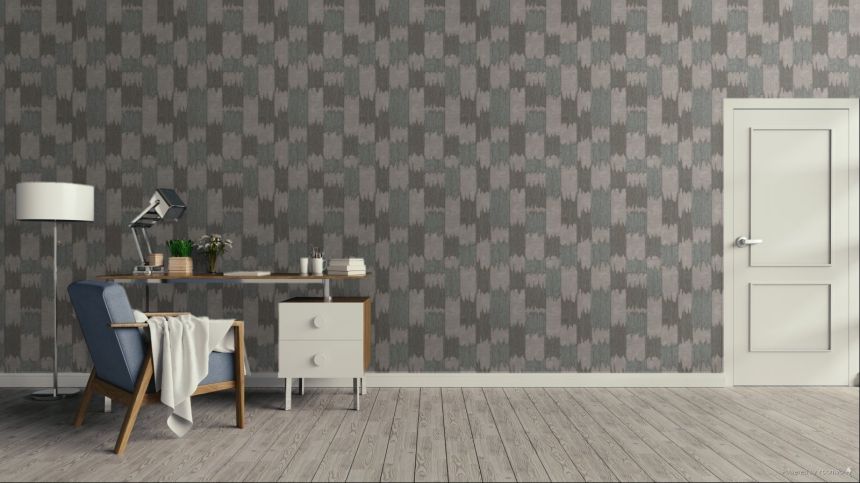 Abstrakte Tapete, Grau-Beige, Braun, RE521035, Renaissance, Design ID