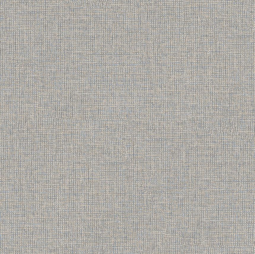 Tapete in melierter Stoffoptik, Grau, Hellblau, RE521044, Renaissance, Design ID