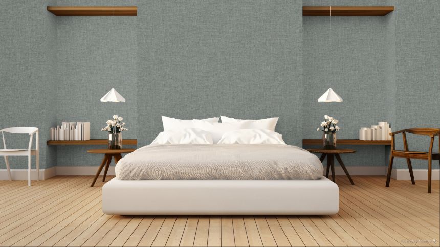 Tapete in melierter Stoffoptik, Blau, Grau, RE521046, Renaissance, Design ID