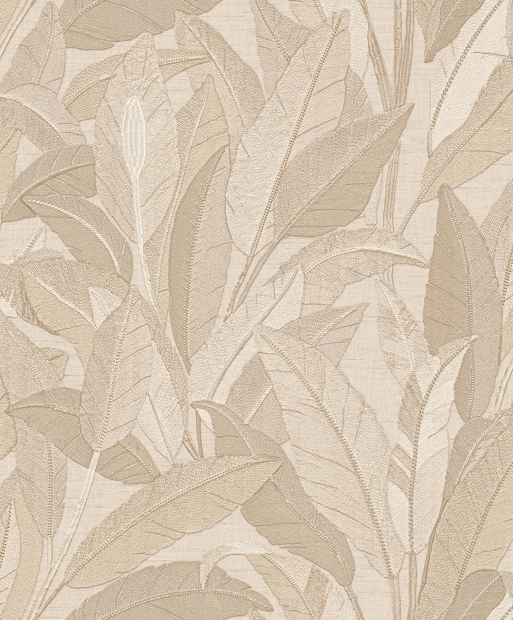 Tapete mit Blättern, Rotbraun, Braun, RE521052, Renaissance, Design ID