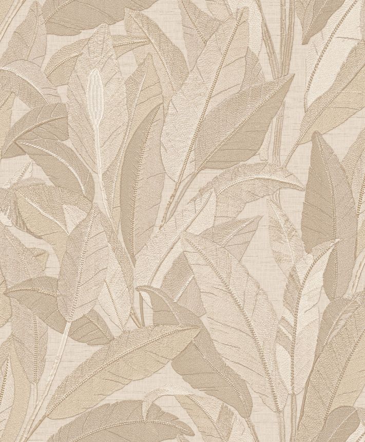 Tapete mit Blättern, Rotbraun, Braun, RE521052, Renaissance, Design ID