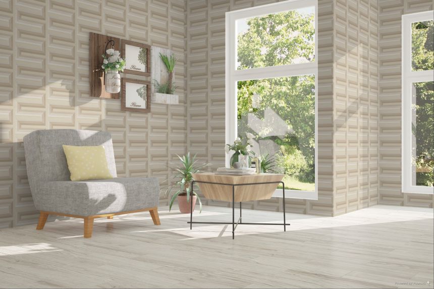 3D-Tapete, Hellbeige, RE521072, Renaissance, Design ID