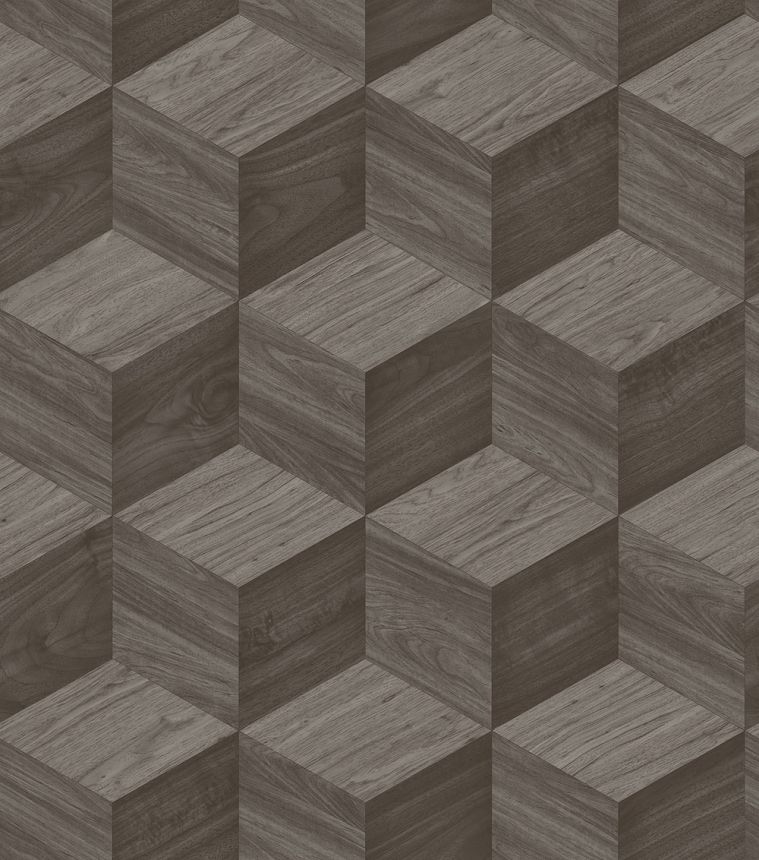 3D-Tapete in Holzoptik, Dunkelgrau, RE521093, Renaissance, Design ID