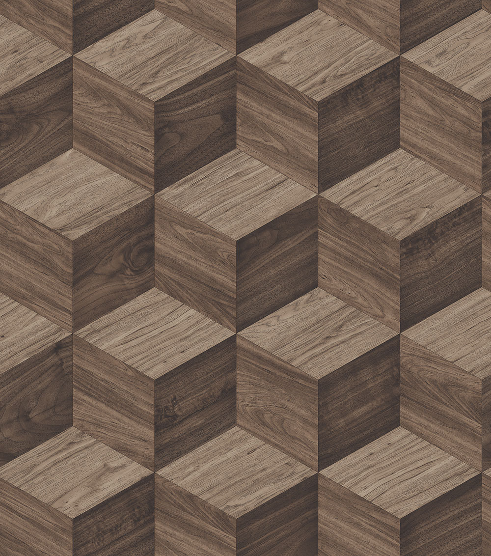 3D-Tapete in Holzoptik, Braun, RE521094, Renaissance, Design ID