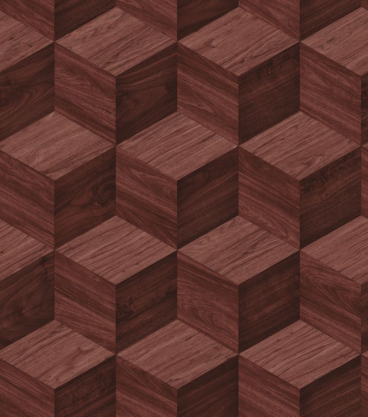 3D-Tapete in Holzoptik, Rotbraun, RE521096, Renaissance, Design ID