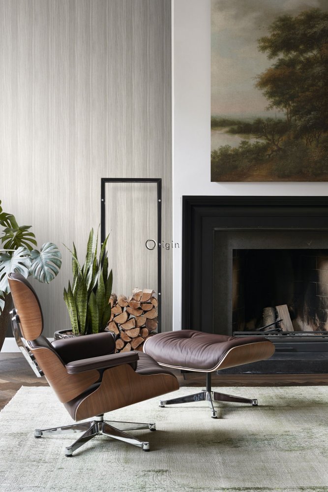 Tapete in grau-silberner Holzoptik, 347350, Matières - Wood, Origin