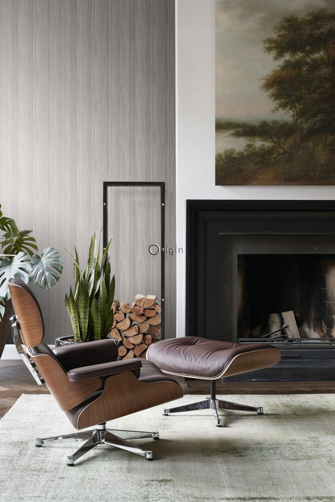 Tapete in grau-silberner Holzoptik, 347349, Matières - Wood, Origin