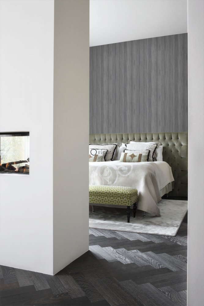 Tapete in grauer Holzoptik, 347302, Matières - Wood, Origin