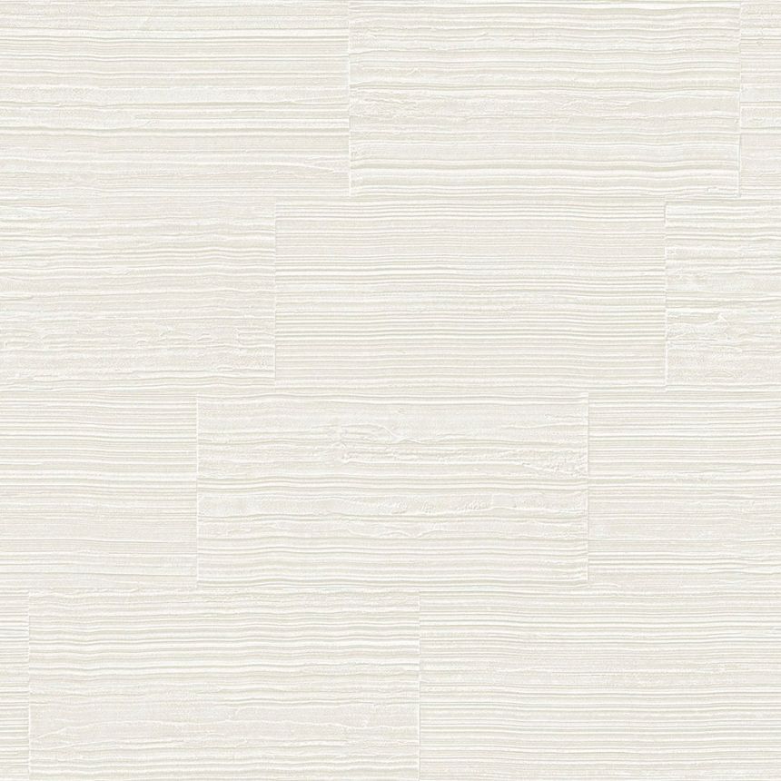 Weiße Vliestapete, Imitation von halbglänzenden Steinfliesen 347575, Matières - Stone, Origin