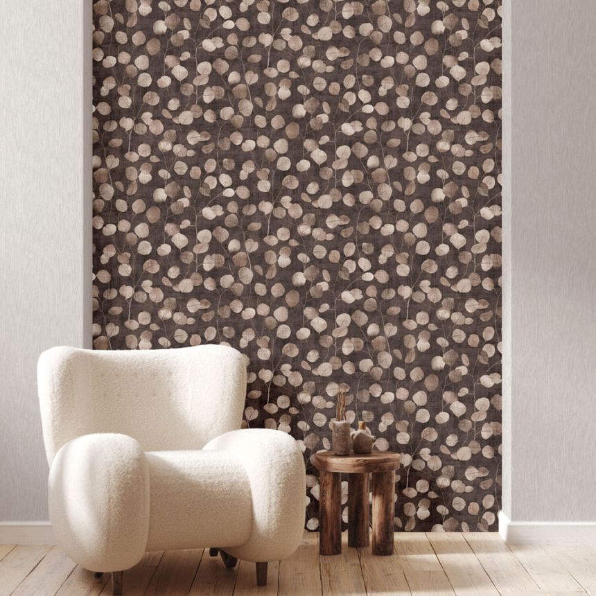 Vliestapete, braun, Blätter, S 81639, Bestseller Basic 1, Marburg