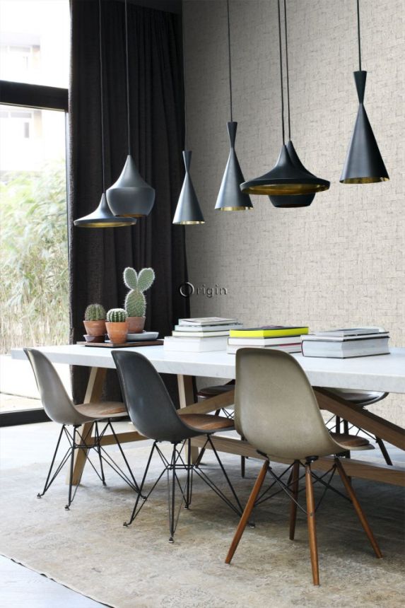 Graue Vliestapete, Imitation von Steinverkleidung 347569, Matières - Stone, Origin