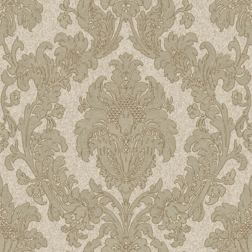 Vlies-Tapete im Schlossstil, grau-beige (Taupe), Z40044, Tradizione Italiana 3, Zambaiti Parati