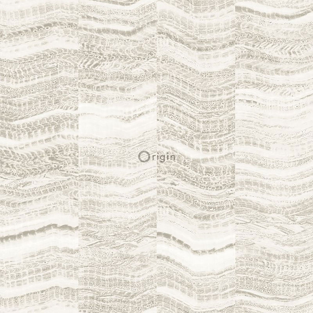 Grau-beige Vliestapete, Marmorfliesenmuster 337245, Matières - Stone, Origin