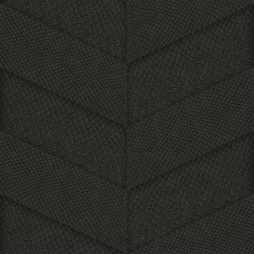 Dunkelgrüne Vliestapete, Parkett-Ledermuster 347796, Luxury Skins, Origin
