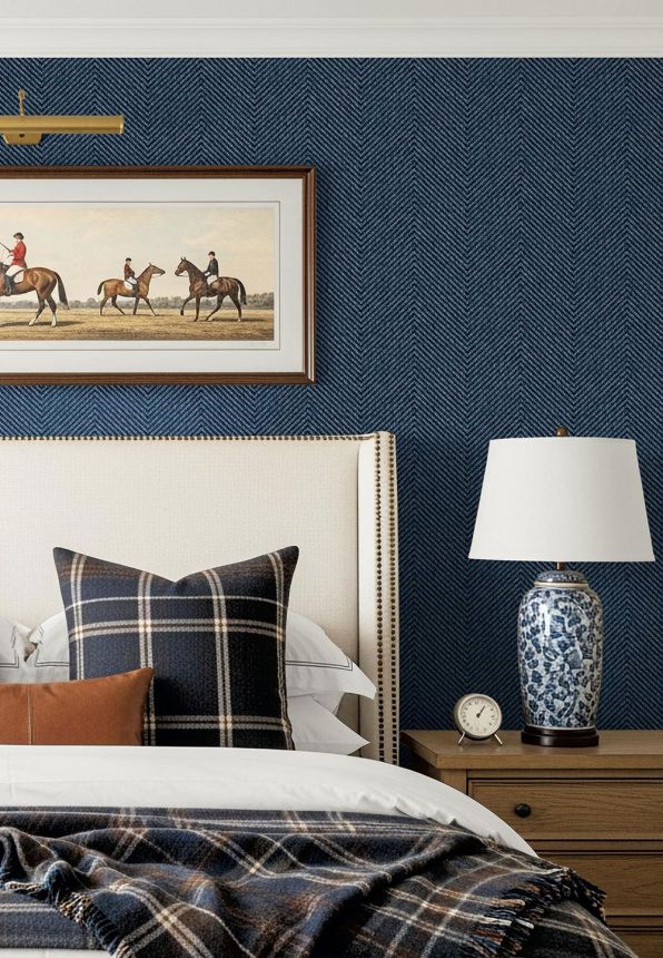 Tapete „Tobermory“, blau, CA10202, Carl Robinson Edition 24 „The Highlands“