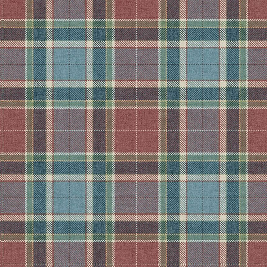 Tapete „Stirling“, blau, rot, CA10401, Carl Robinson Edition 24 „The Highlands“
