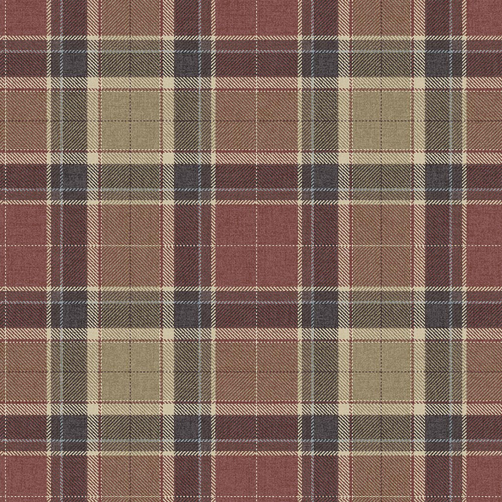 Tapete „Stirling“, rot, beige, CA10411, Carl Robinson Edition 24 „The Highlands“