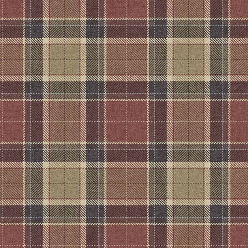 Tapete „Stirling“, rot, beige, CA10411, Carl Robinson Edition 24 „The Highlands“