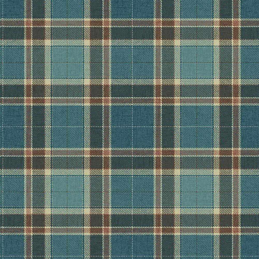 Tapete „Stirling“, blau, rot, CA10412, Carl Robinson Edition 24 „The Highlands“