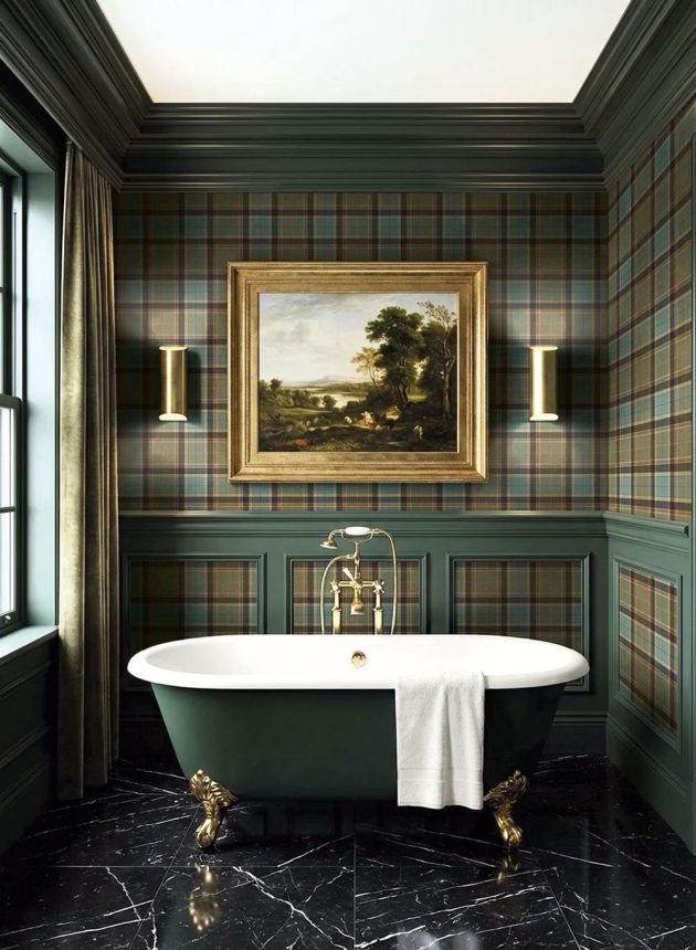 Tapete „Stirling“, grau-blau, braun, CA10414, Carl Robinson Edition 24 „The Highlands“