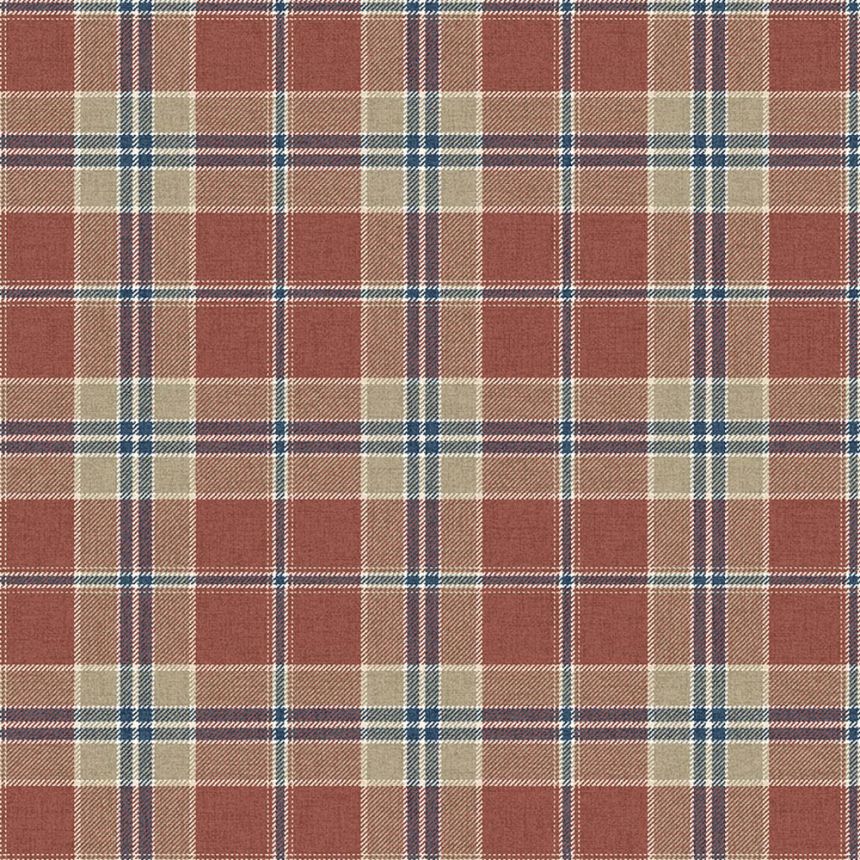 Tapete „Inveraray“, rot, blau, CA10901, Carl Robinson Edition 24 „The Highlands“