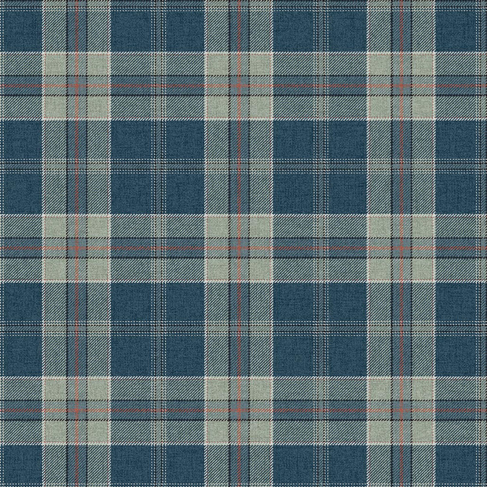 Tapete „Inveraray“, blau, grau-grün, CA10902, Carl Robinson Edition 24 „The Highlands“