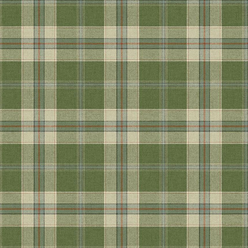 Tapete „Inveraray“, grün, beige, CA10904, Carl Robinson Edition 24 „The Highlands“