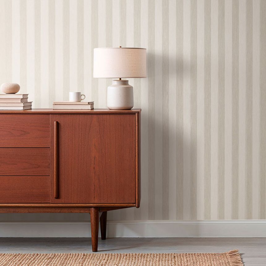 Streifentapete, beige, 82583, Pia, Novamur