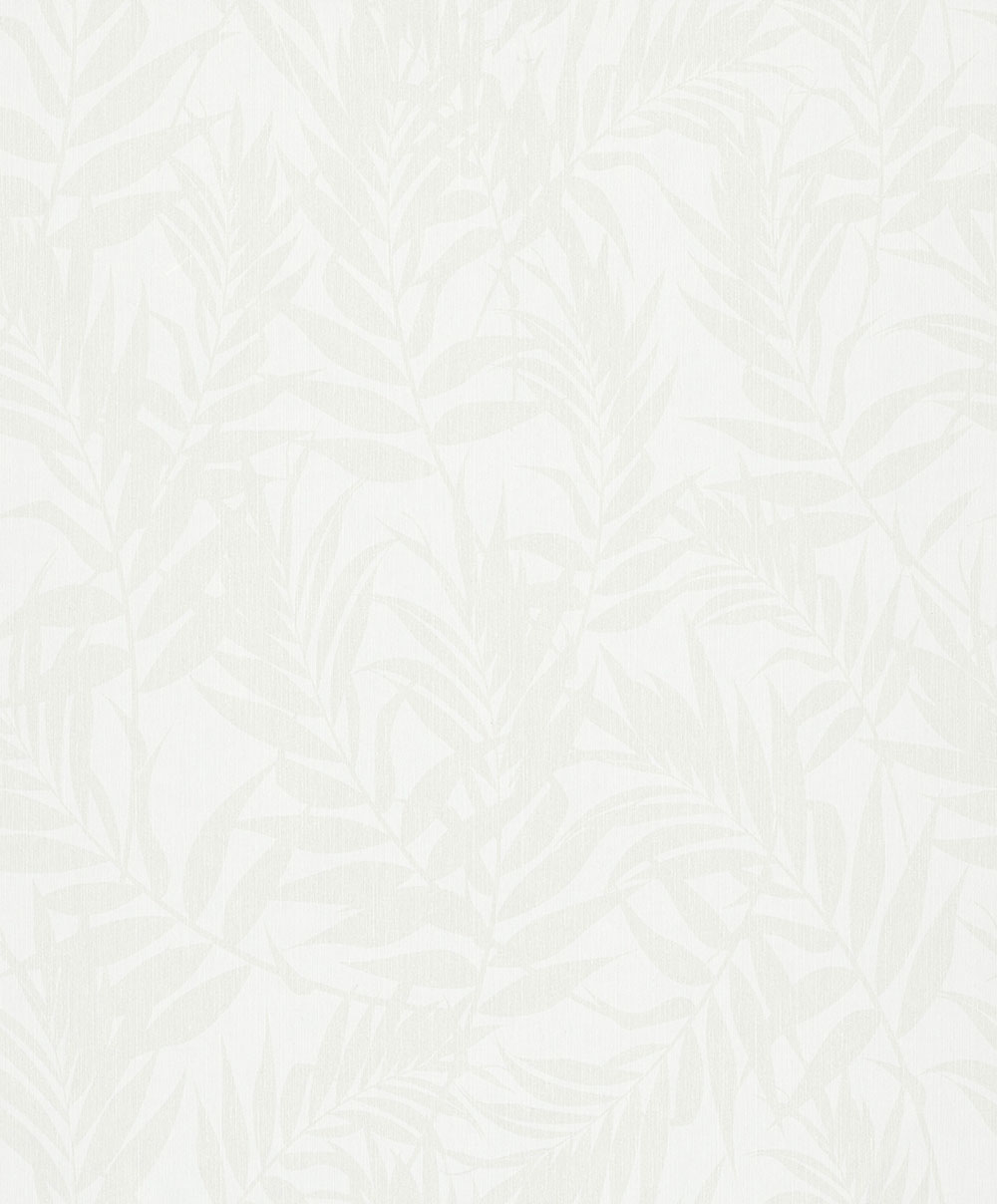Tapete mit Blattmotiven, weiß, 82589, Pia, Novamur