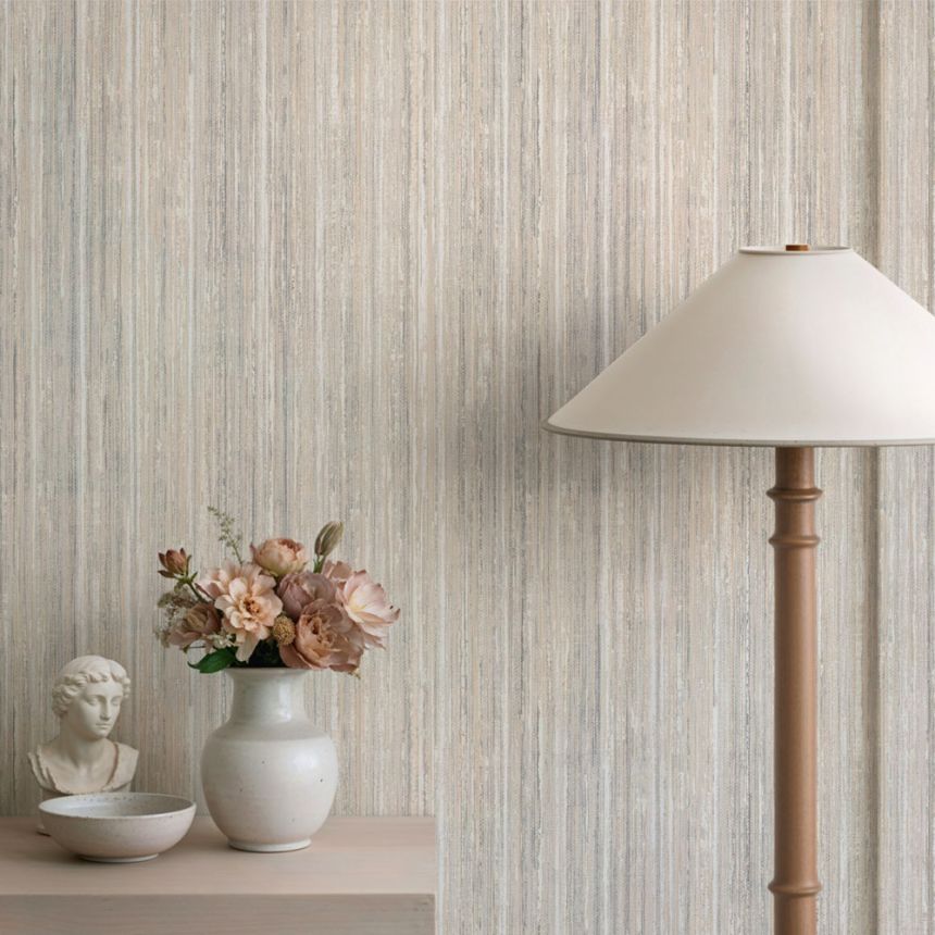 Tapete in Holzoptik, beige, grau, 89047, Pia, Novamur