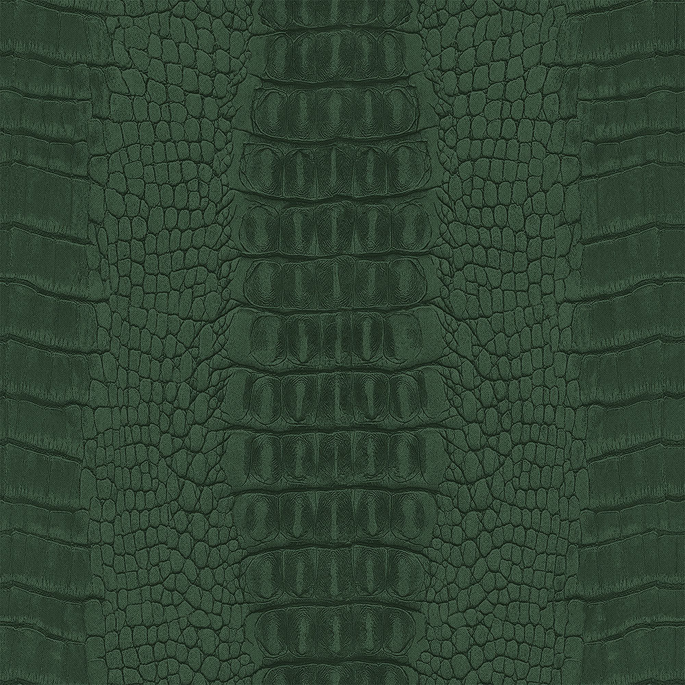 Grüne Vliestapete, Krokodillederimitat 347776, Luxury Skins, Origin