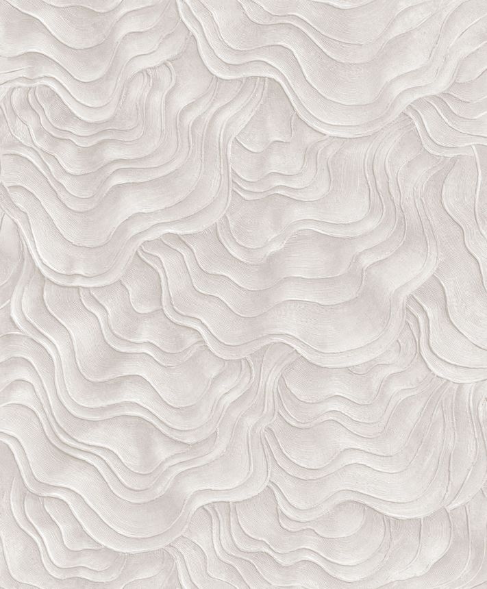 Tapeta s vlnkami, šedo-béžová (taupe), 47921, Tide, Marburg