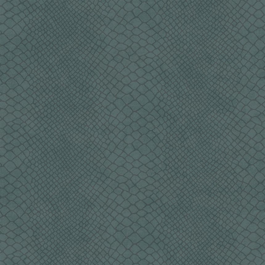 Graublaue Vliestapete, Schlangenhaut-Imitat 347770, Luxury Skins, Origin