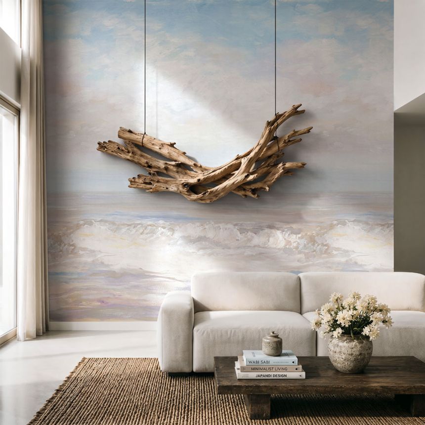 Fototapete „Meer mit Horizont“, beige, blau, 47944, Tide, Marburg