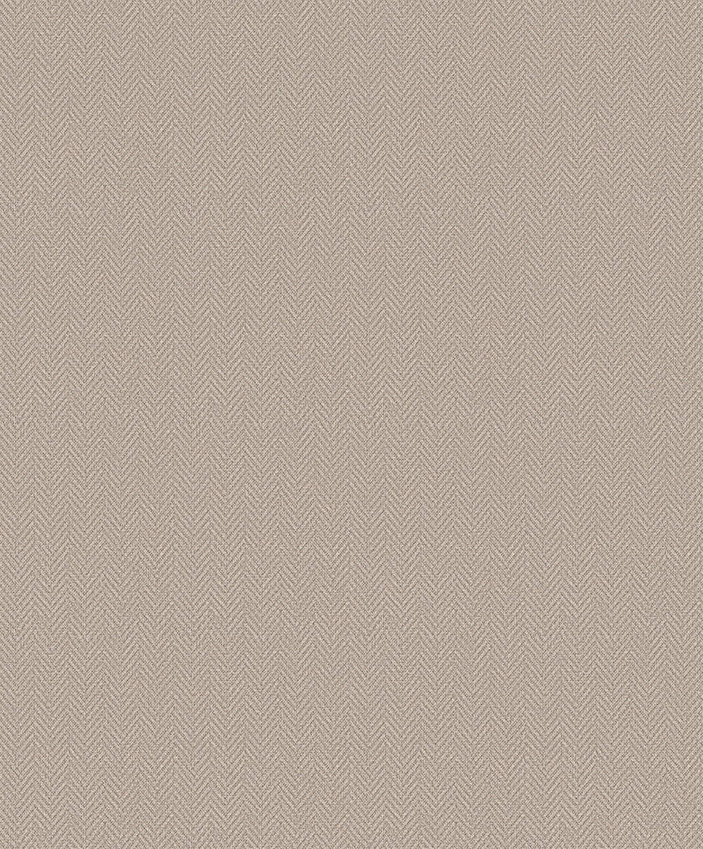 Tapete in Stoffoptik mit Fischgrätenmuster, creme-beige, braun, 37006, Camargue, Marburg